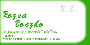 rozsa boczko business card